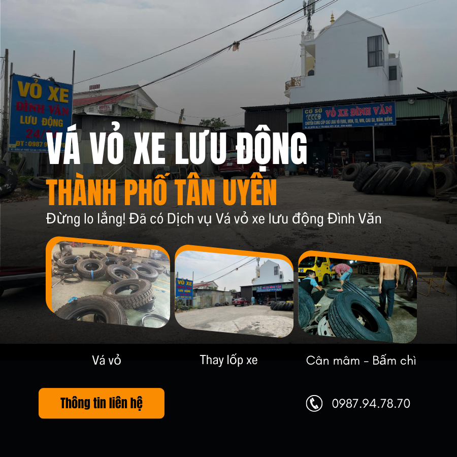 Vá Vỏ Xe Lưu Động Thành Phố Tân Uyên